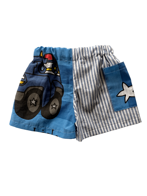 Kids shorts made from a paw patrol duvet.